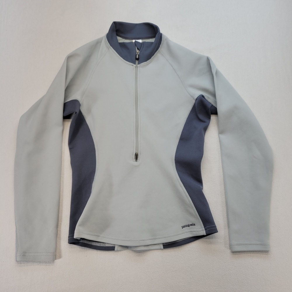 Patagonia 1/4 Zip Pullover Womens XS Gray Wool Blend Base Layer 38230F5